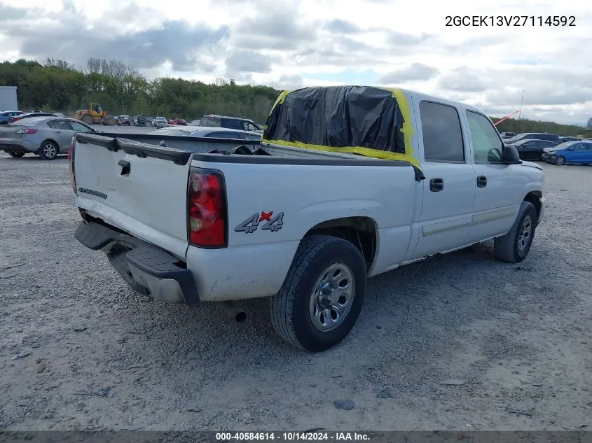 2GCEK13V27114592 2007 Chevrolet Silverado K1500 Classic Crew Cab