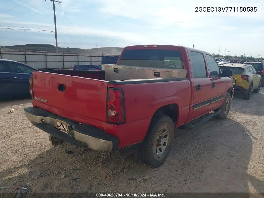 2007 Chevrolet Silverado 1500 Classic Ls VIN: 2GCEC13V771150535 Lot: 40623794