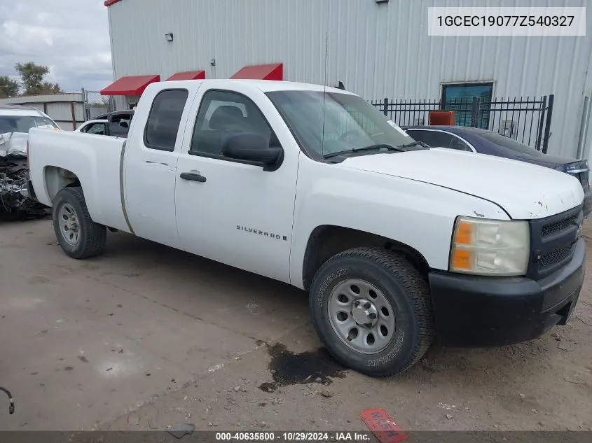 2007 Chevrolet Silverado 1500 Work Truck VIN: 1GCEC19077Z540327 Lot: 40635800