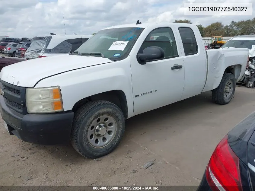 2007 Chevrolet Silverado 1500 Work Truck VIN: 1GCEC19077Z540327 Lot: 40635800