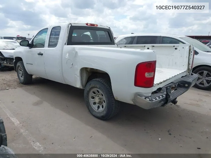 2007 Chevrolet Silverado 1500 Work Truck VIN: 1GCEC19077Z540327 Lot: 40635800