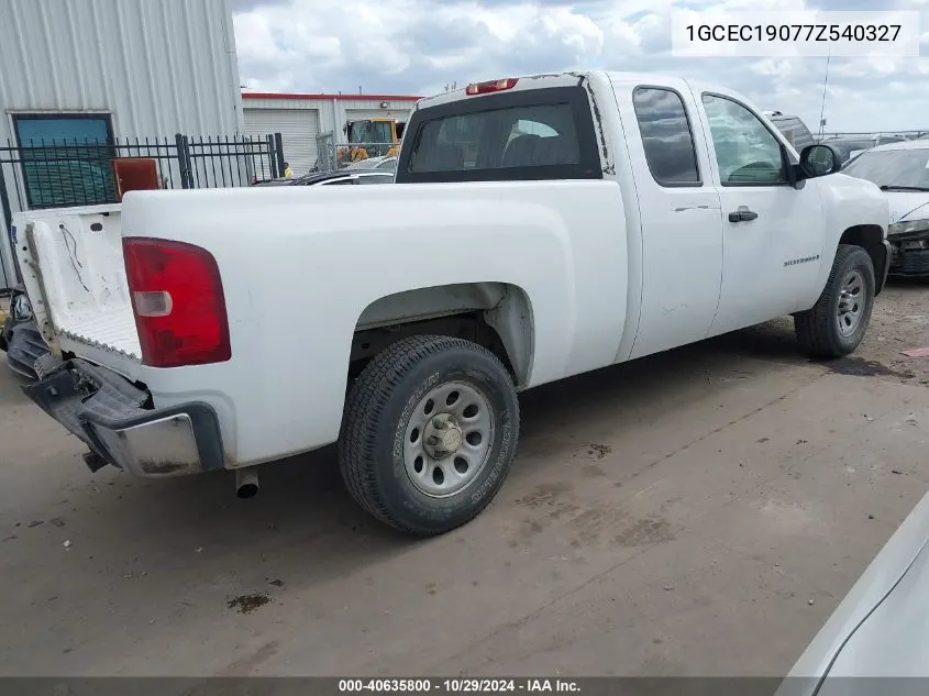 2007 Chevrolet Silverado 1500 Work Truck VIN: 1GCEC19077Z540327 Lot: 40635800