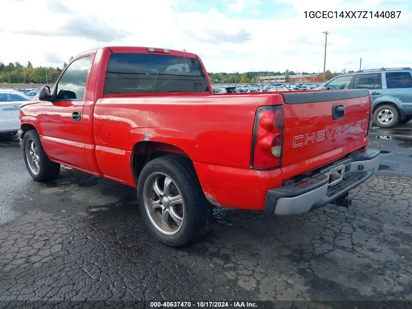 1GCEC14XX7Z144087 2007 Chevrolet Silverado 1500 Classic Work Truck