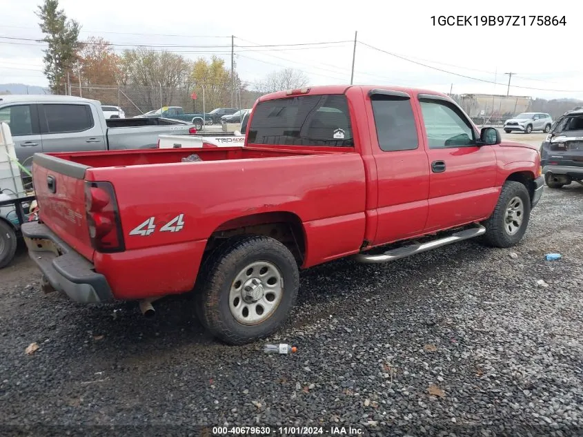 2007 Chevrolet Silverado 1500 Classic Work Truck VIN: 1GCEK19B97Z175864 Lot: 40679630