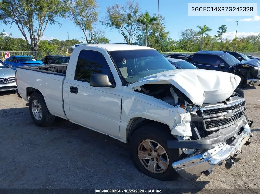 2007 Chevrolet Silverado 1500 Classic Work Truck VIN: 3GCEC14X87G243328 Lot: 40698254