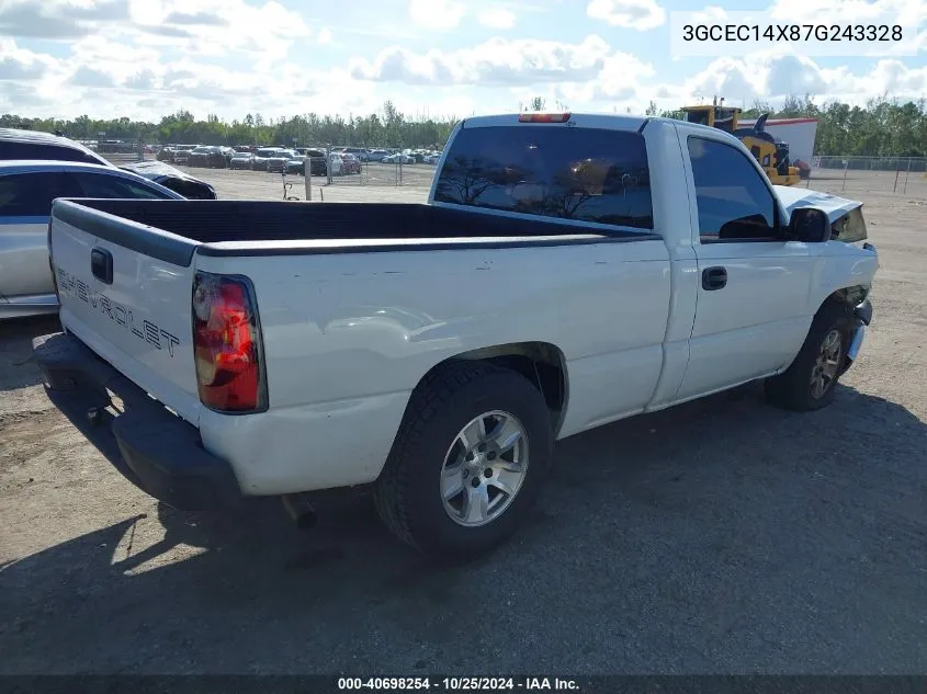 2007 Chevrolet Silverado 1500 Classic Work Truck VIN: 3GCEC14X87G243328 Lot: 40698254