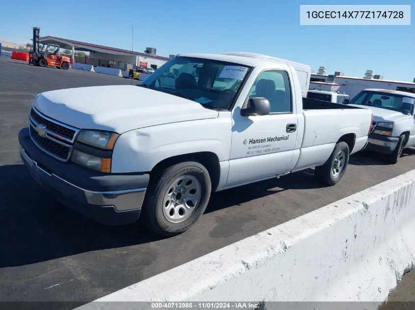 2007 Chevrolet Silverado 1500 Classic Work Truck VIN: 1GCEC14X77Z174728 Lot: 40713985