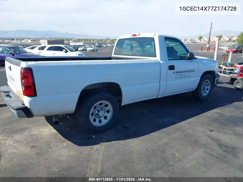 2007 Chevrolet Silverado 1500 Classic Work Truck VIN: 1GCEC14X77Z174728 Lot: 40713985