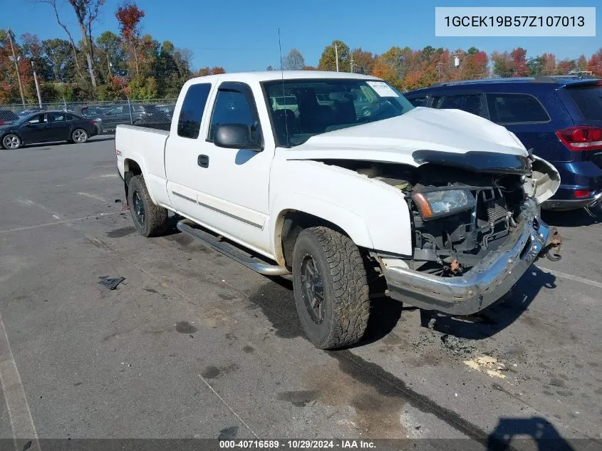 2007 Chevrolet Silverado 1500 Classic Lt3 VIN: 1GCEK19B57Z107013 Lot: 40716589