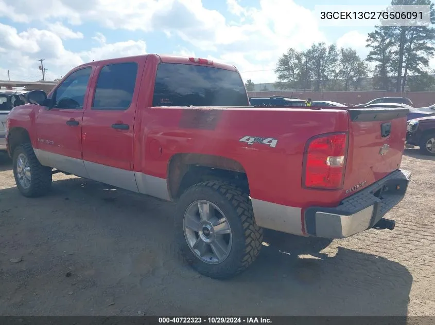 2007 Chevrolet Silverado 1500 Lt1 VIN: 3GCEK13C27G506091 Lot: 40722323