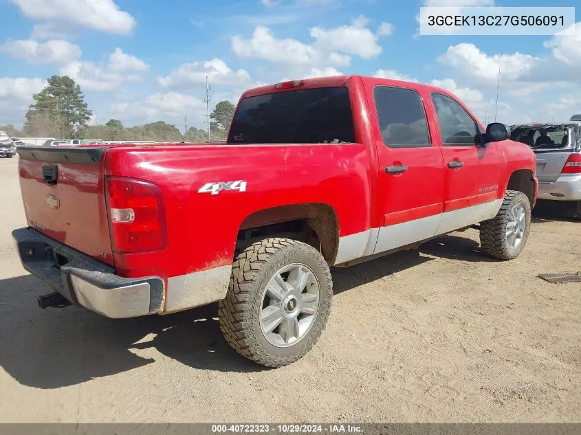 2007 Chevrolet Silverado 1500 Lt1 VIN: 3GCEK13C27G506091 Lot: 40722323