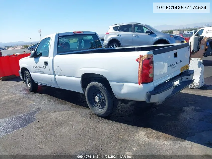 2007 Chevrolet Silverado 1500 Classic Work Truck VIN: 1GCEC14X67Z174624 Lot: 40741642