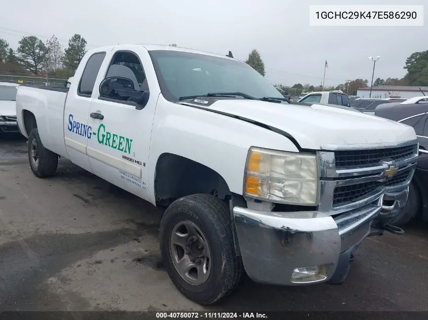 2007 Chevrolet Silverado 2500Hd Lt W/1Lt VIN: 1GCHC29K47E586290 Lot: 40750072