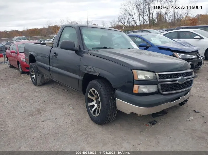 2007 Chevrolet Silverado 1500 Classic Work Truck VIN: 1GCEC14XX7Z116001 Lot: 40762533