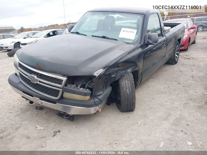 2007 Chevrolet Silverado 1500 Classic Work Truck VIN: 1GCEC14XX7Z116001 Lot: 40762533