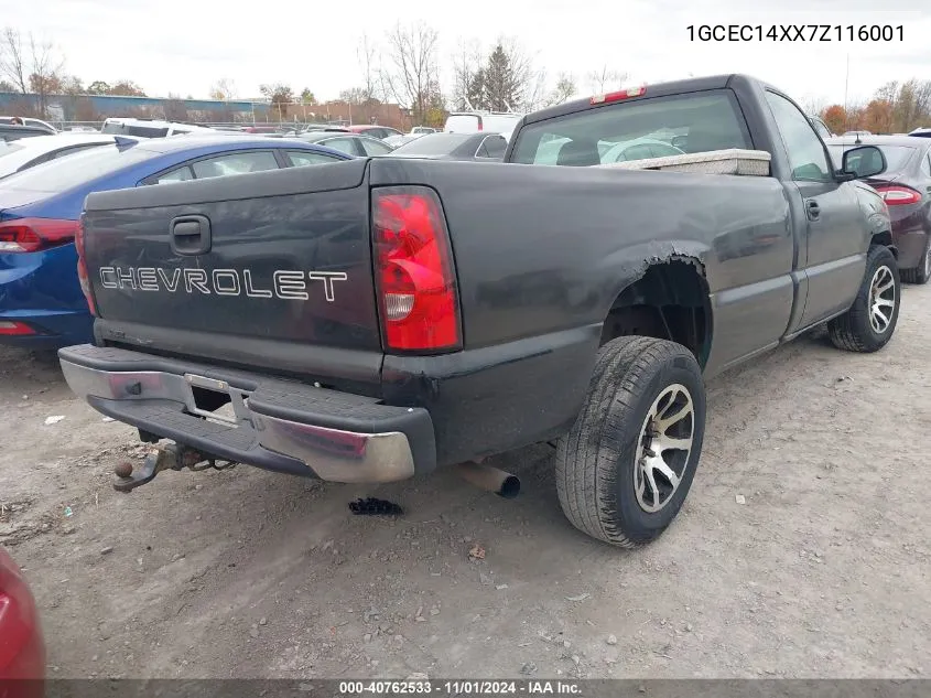 2007 Chevrolet Silverado 1500 Classic Work Truck VIN: 1GCEC14XX7Z116001 Lot: 40762533