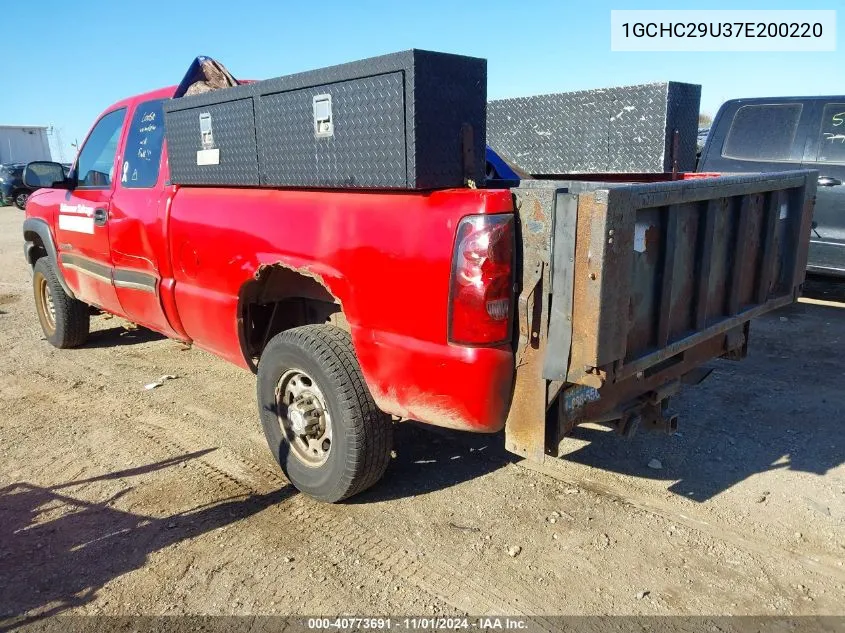 2007 Chevrolet Silverado 2500Hd Classic Lt1 VIN: 1GCHC29U37E200220 Lot: 40773691