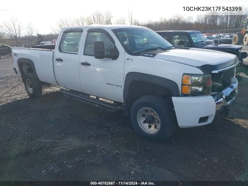 2007 Chevrolet Silverado 2500Hd Work Truck VIN: 1GCHK23K17F543399 Lot: 40782867