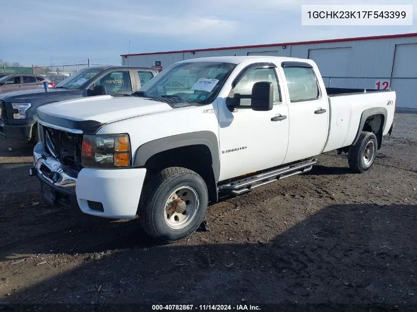 2007 Chevrolet Silverado 2500Hd Work Truck VIN: 1GCHK23K17F543399 Lot: 40782867