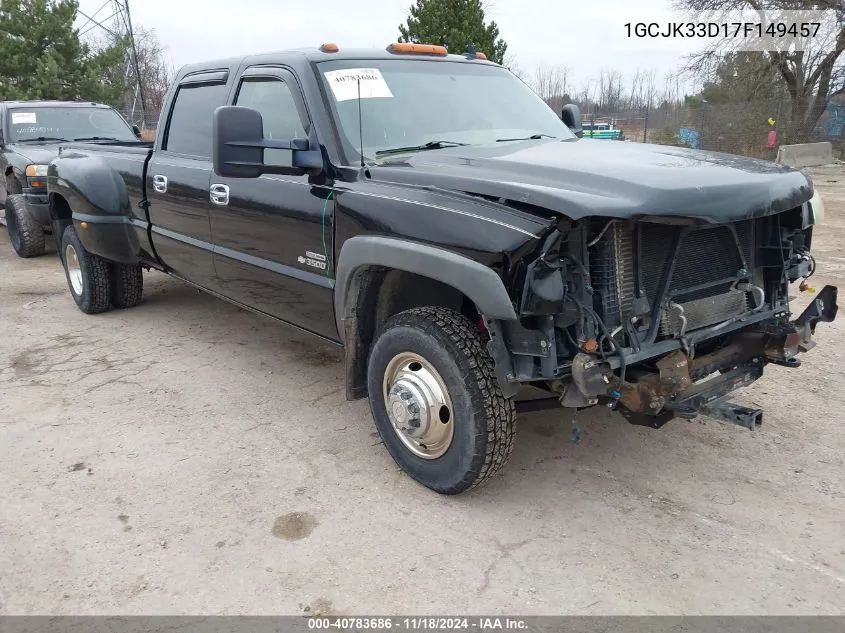 2007 Chevrolet Silverado 3500 Classic Lt3 VIN: 1GCJK33D17F149457 Lot: 40783686