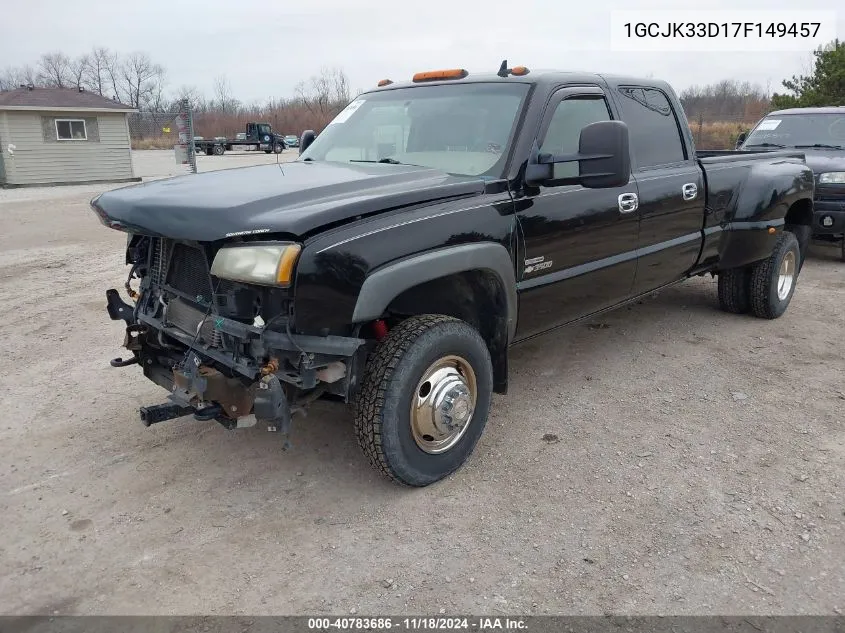 2007 Chevrolet Silverado 3500 Classic Lt3 VIN: 1GCJK33D17F149457 Lot: 40783686