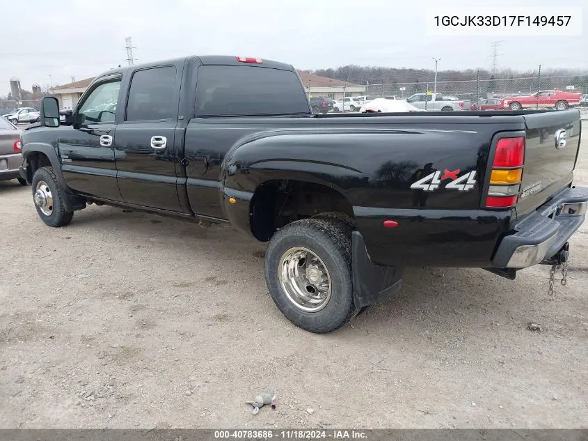 2007 Chevrolet Silverado 3500 Classic Lt3 VIN: 1GCJK33D17F149457 Lot: 40783686