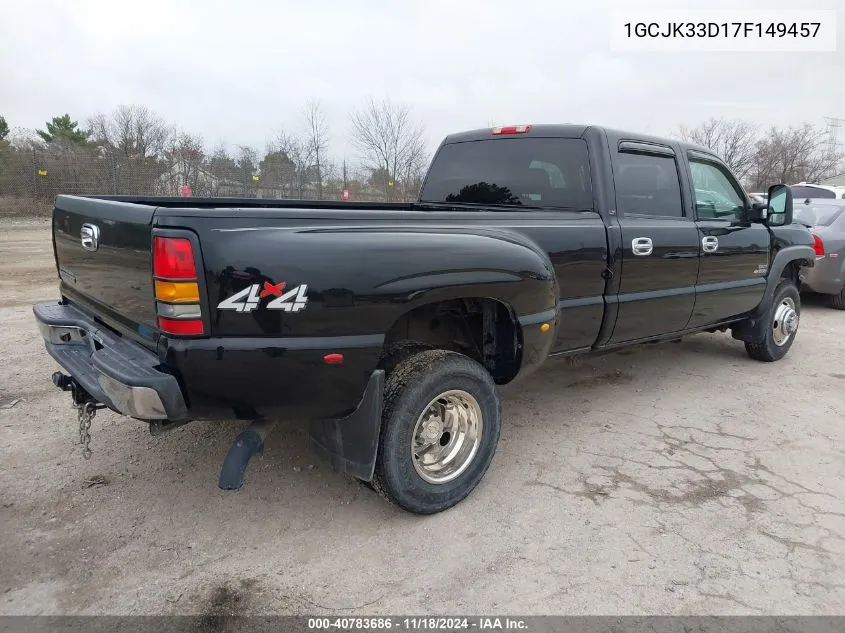 2007 Chevrolet Silverado 3500 Classic Lt3 VIN: 1GCJK33D17F149457 Lot: 40783686