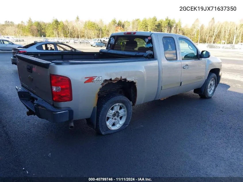 2007 Chevrolet Silverado K1500 VIN: 2GCEK19JX71637350 Lot: 40799746