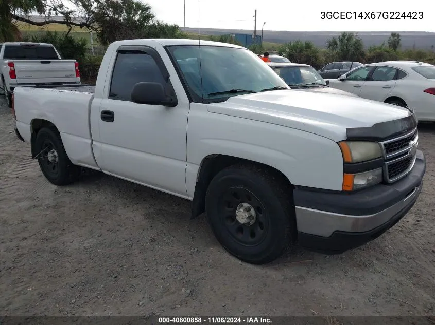 2007 Chevrolet Silverado 1500 Classic Work Truck VIN: 3GCEC14X67G224423 Lot: 40800858