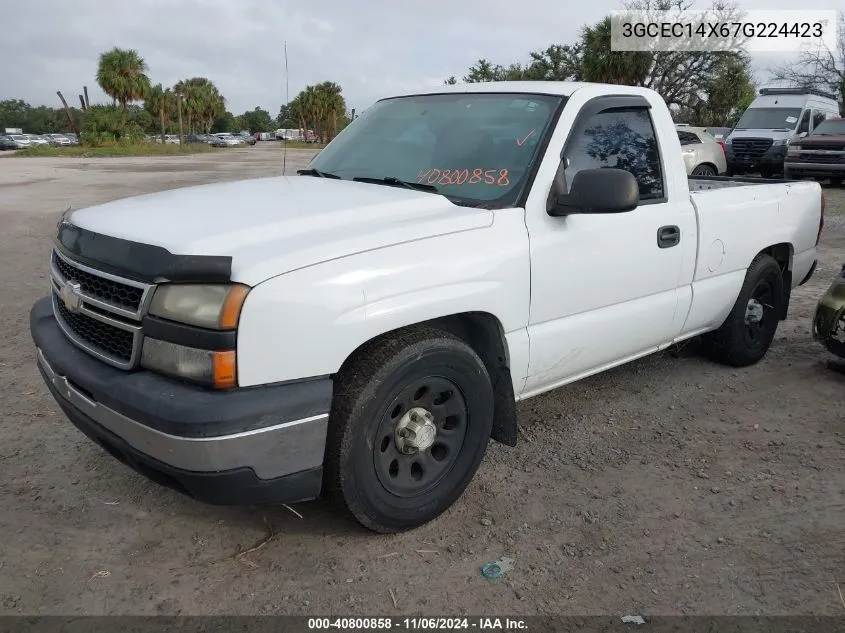 2007 Chevrolet Silverado 1500 Classic Work Truck VIN: 3GCEC14X67G224423 Lot: 40800858