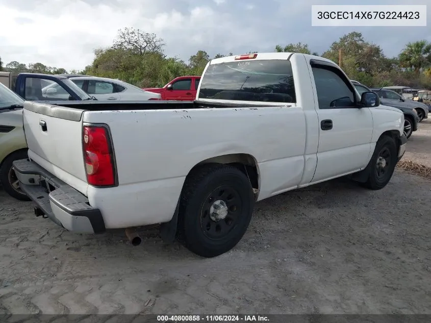 2007 Chevrolet Silverado 1500 Classic Work Truck VIN: 3GCEC14X67G224423 Lot: 40800858