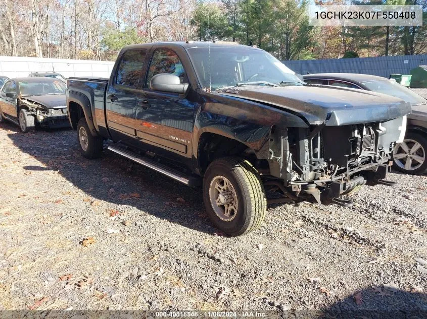 2007 Chevrolet Silverado 2500Hd Lt1 VIN: 1GCHK23K07F550408 Lot: 40818548