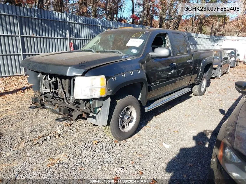 2007 Chevrolet Silverado 2500Hd Lt1 VIN: 1GCHK23K07F550408 Lot: 40818548