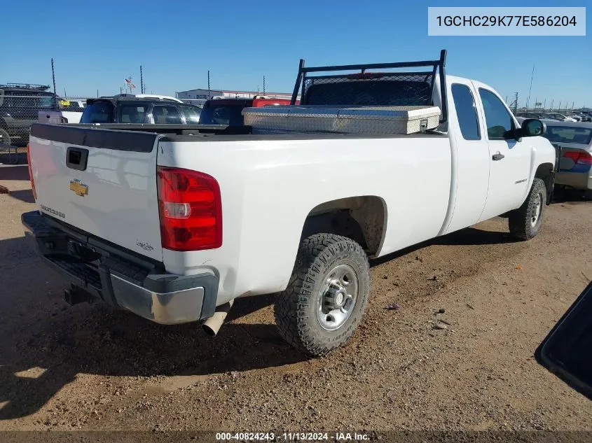 2007 Chevrolet Silverado 2500Hd Work Truck VIN: 1GCHC29K77E586204 Lot: 40824243