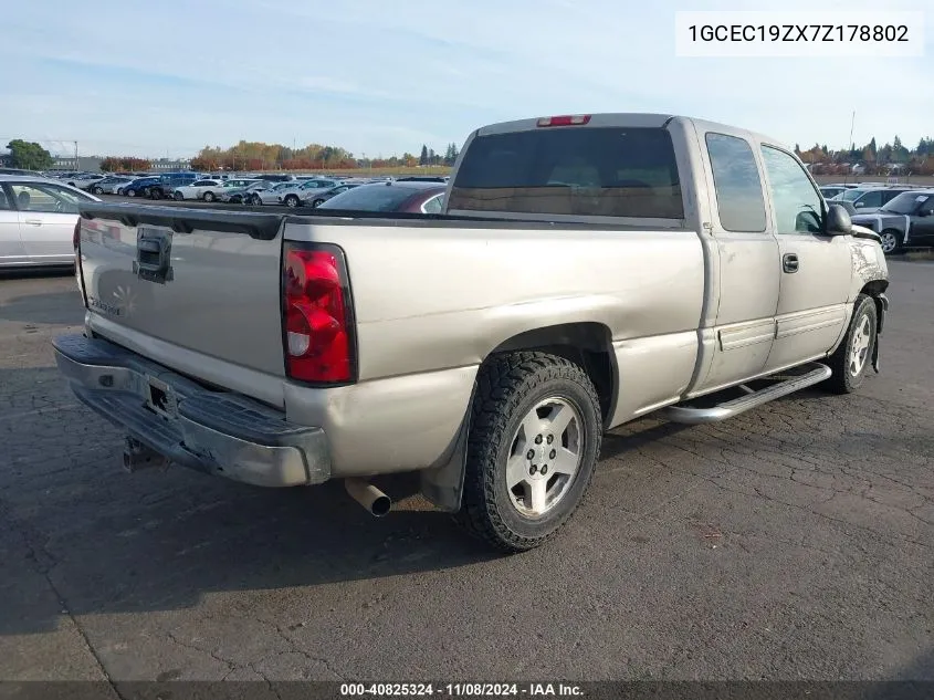 2007 Chevrolet Silverado 1500 Classic Lt1 VIN: 1GCEC19ZX7Z178802 Lot: 40825324