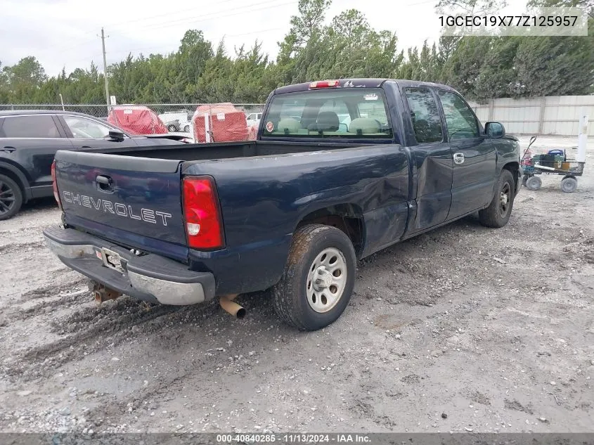 2007 Chevrolet Silverado 1500 Classic Work Truck VIN: 1GCEC19X77Z125957 Lot: 40840285