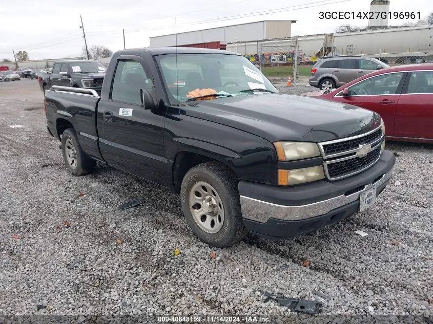 2007 Chevrolet Silverado 1500 Classic Work Truck VIN: 3GCEC14X27G196961 Lot: 40848199