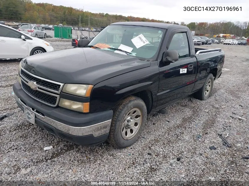 2007 Chevrolet Silverado 1500 Classic Work Truck VIN: 3GCEC14X27G196961 Lot: 40848199