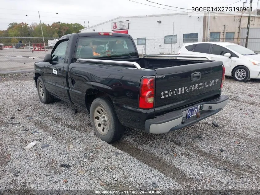 2007 Chevrolet Silverado 1500 Classic Work Truck VIN: 3GCEC14X27G196961 Lot: 40848199