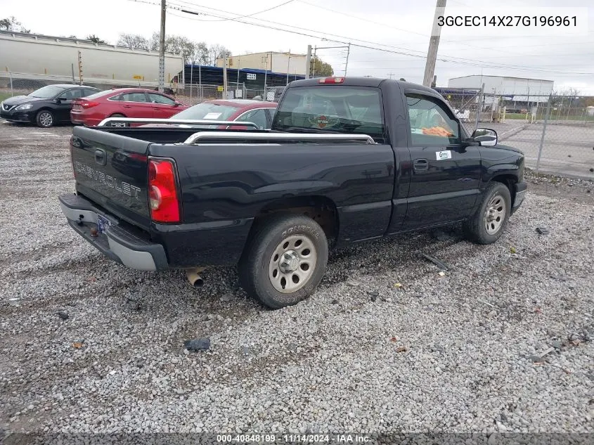 2007 Chevrolet Silverado 1500 Classic Work Truck VIN: 3GCEC14X27G196961 Lot: 40848199