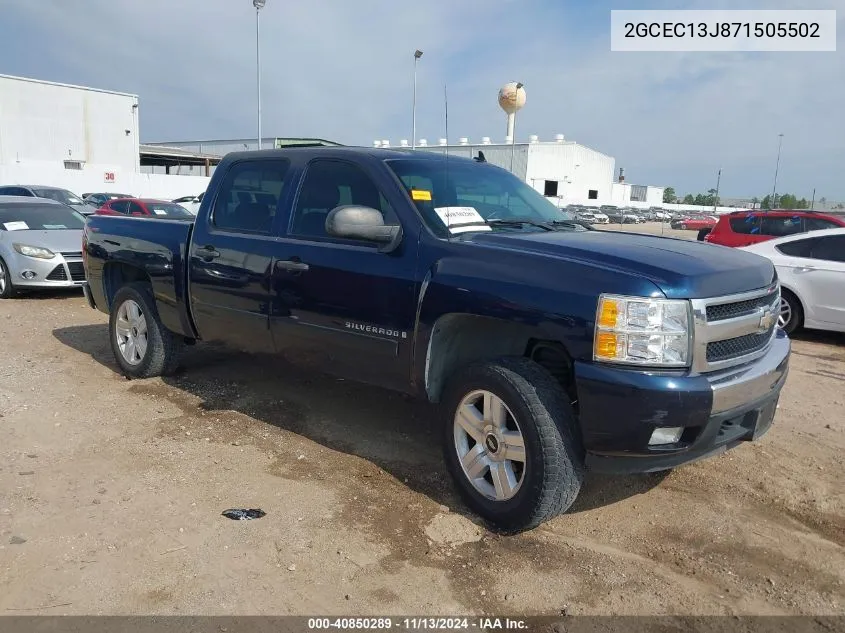 2007 Chevrolet Silverado 1500 Lt2 VIN: 2GCEC13J871505502 Lot: 40850289