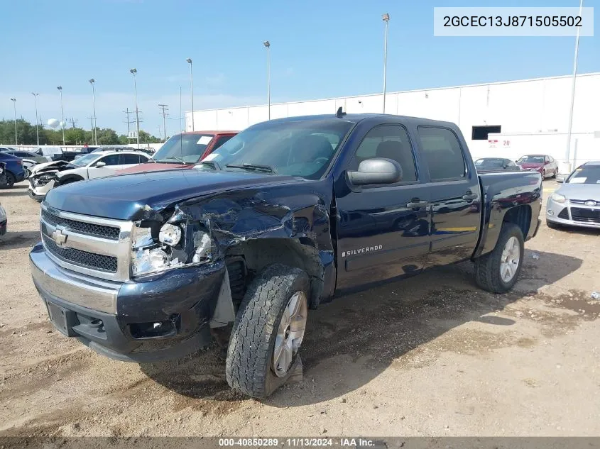 2007 Chevrolet Silverado 1500 Lt2 VIN: 2GCEC13J871505502 Lot: 40850289