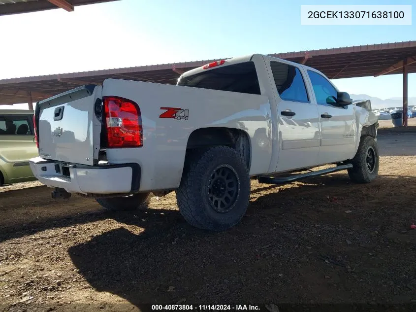 2007 Chevrolet Silverado 1500 Lt2 VIN: 2GCEK133071638100 Lot: 40873804