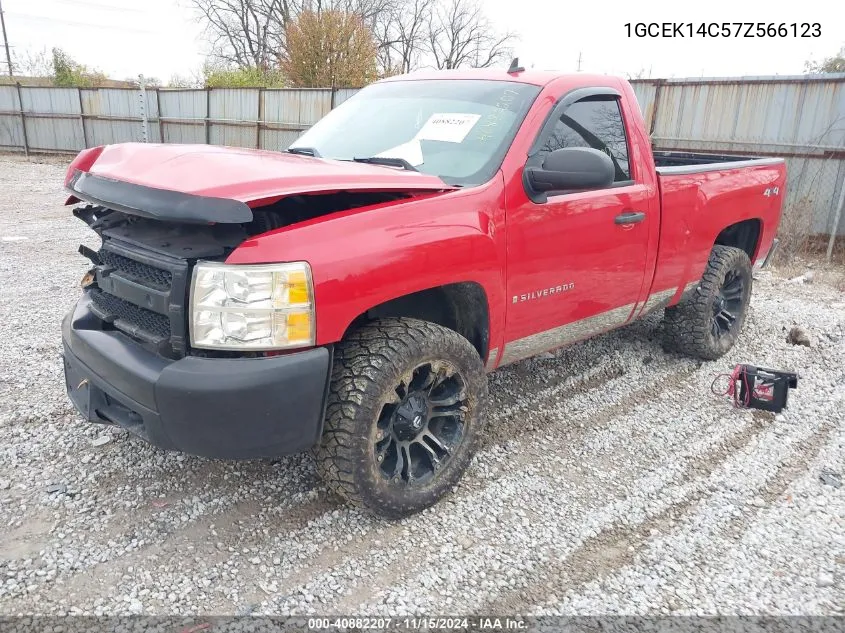 2007 Chevrolet Silverado 1500 Work Truck VIN: 1GCEK14C57Z566123 Lot: 40882207