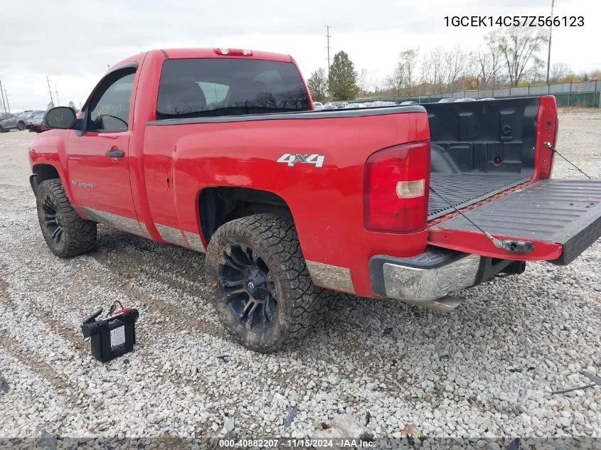 2007 Chevrolet Silverado 1500 Work Truck VIN: 1GCEK14C57Z566123 Lot: 40882207