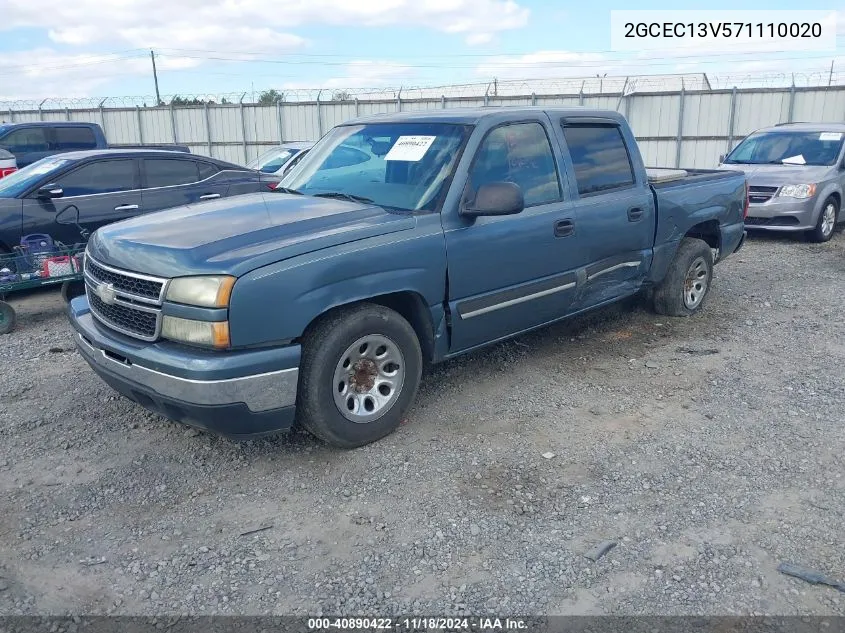 2007 Chevrolet Silverado 1500 Classic Ls VIN: 2GCEC13V571110020 Lot: 40890422