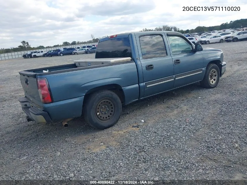 2007 Chevrolet Silverado 1500 Classic Ls VIN: 2GCEC13V571110020 Lot: 40890422