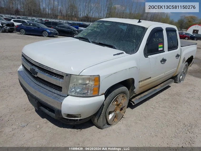 2008 Chevrolet Silverado 1500 VIN: 2GCEK13C581150276 Lot: 11899439