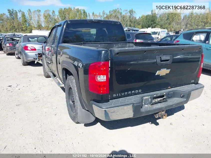 2008 Chevrolet Silverado 1500 VIN: 1GCEK19C68Z287368 Lot: 12121182