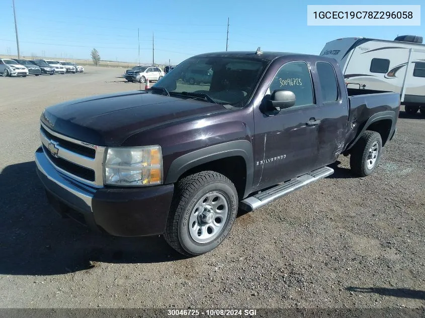 2008 Chevrolet Silverado C1500 VIN: 1GCEC19C78Z296058 Lot: 30046725